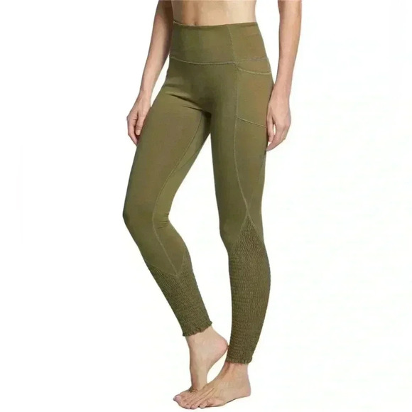 Free People Time Is Now Smocked Leggings - Picture 2 of 8